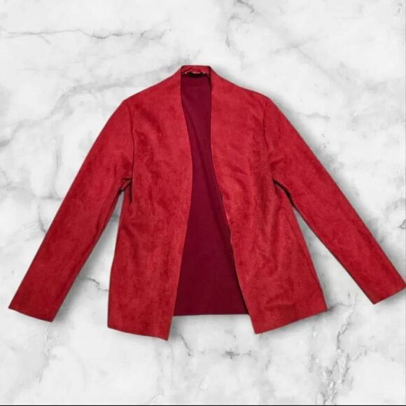 Zara Tops - Zara Woman's Red Velvet Cardigan Size Small